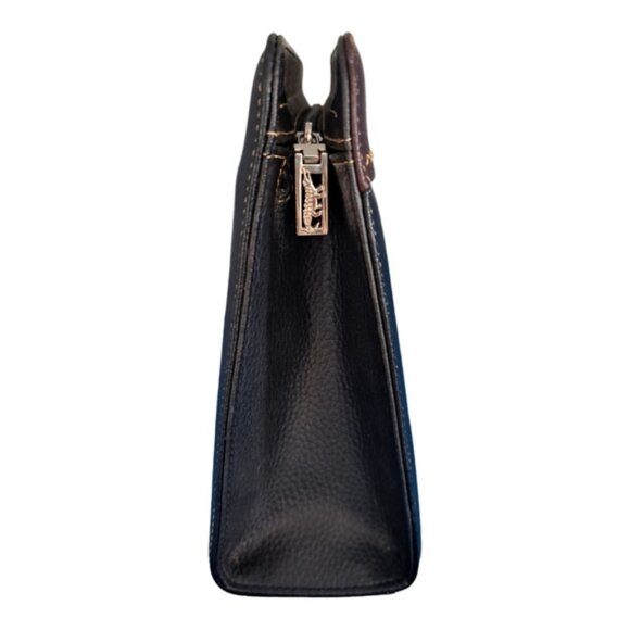 Handbag small leather small travel bag many compartments crocodile hardware - Picture 6 of 14